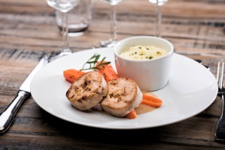 Tournedos pintade et crème de cidre Tournedos de pintade